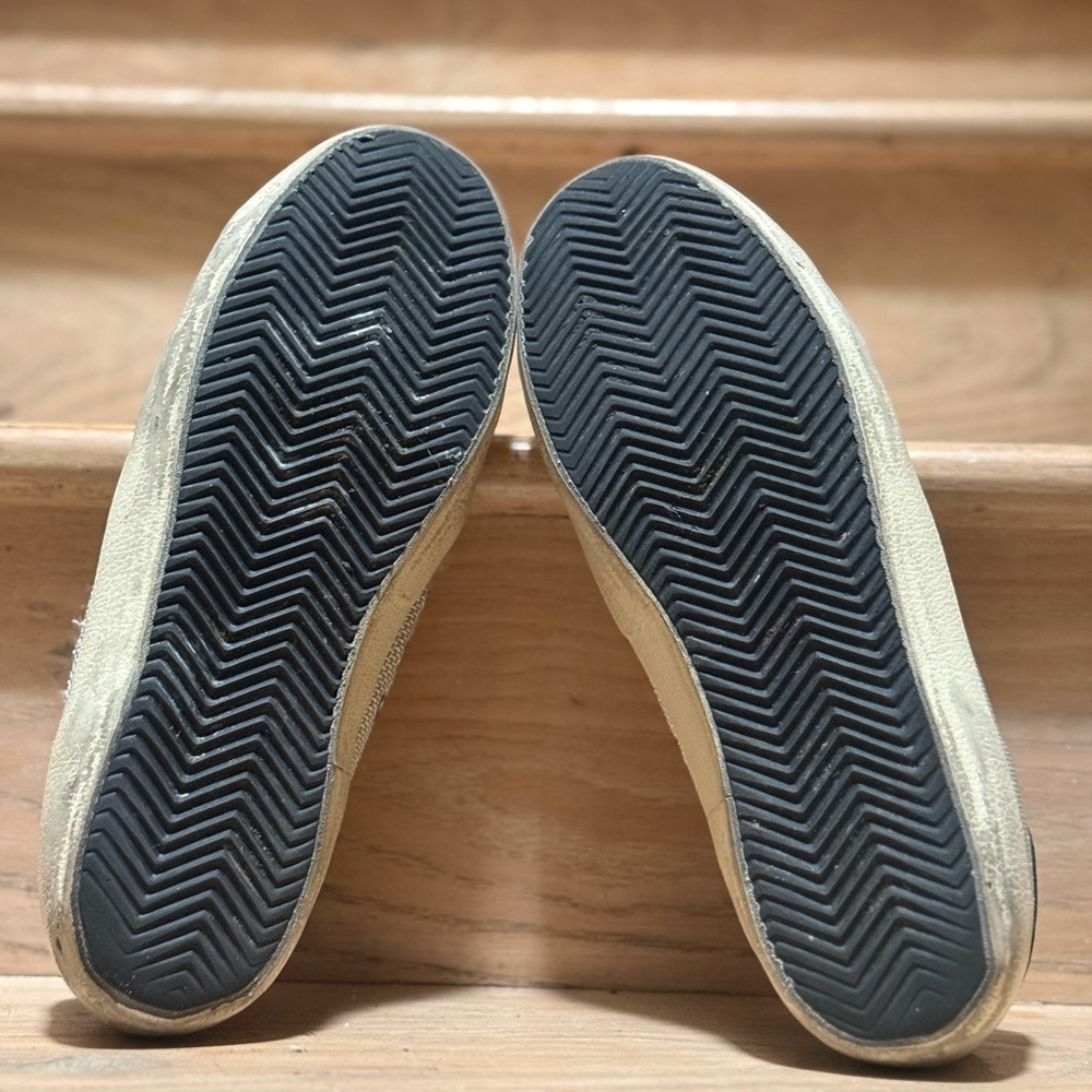 Golden Goose Super-Star Low Sneaker - Off-white/Steel Blue/Navy Men’s 10US/43EU - Picture 5 of 12